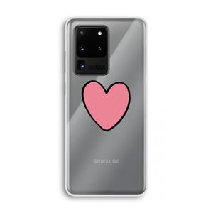 CaseCompany Hartje: Samsung Galaxy S20 Ultra Transparant Hoesje