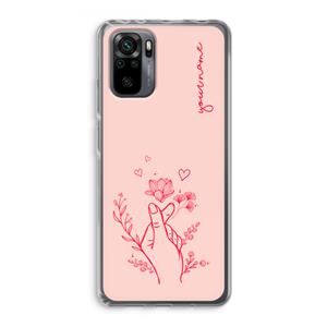 CaseCompany Giving Flowers: Xiaomi Redmi Note 10 Pro Transparant Hoesje
