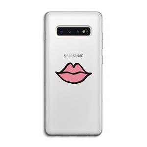 CaseCompany Kusje: Samsung Galaxy S10 4G Transparant Hoesje