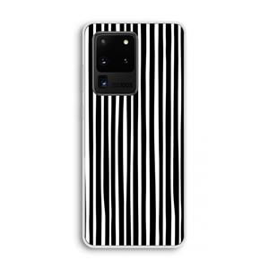 CaseCompany Stripes: Samsung Galaxy S20 Ultra Transparant Hoesje