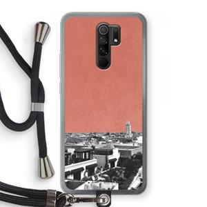 CaseCompany Marrakech Skyline : Xiaomi Redmi 9 Transparant Hoesje met koord