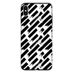 CaseCompany Zwarte vegen: iPhone XS Max Tough Case