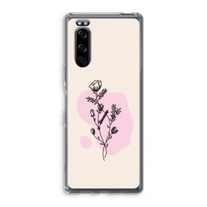 CaseCompany Roses are red: Sony Xperia 5 Transparant Hoesje
