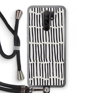 CaseCompany Moroccan stripes: Xiaomi Redmi 9 Transparant Hoesje met koord