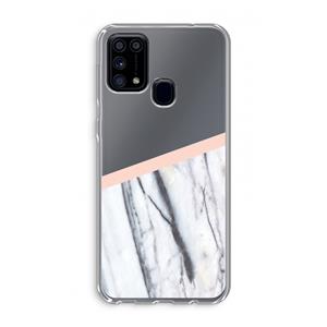 CaseCompany A touch of peach: Samsung Galaxy M31 Transparant Hoesje