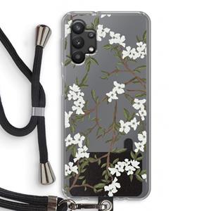 CaseCompany Blossoming spring: Samsung Galaxy A32 5G Transparant Hoesje met koord