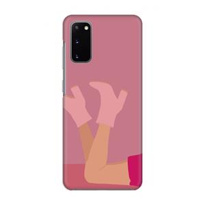 CaseCompany Pink boots: Volledig geprint Samsung Galaxy S20 Hoesje