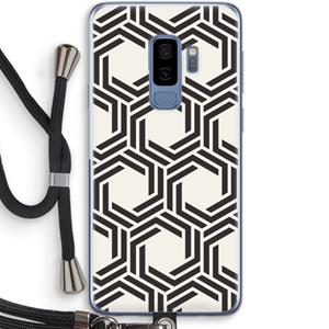CaseCompany Geometrisch patroon: Samsung Galaxy S9 Plus Transparant Hoesje met koord