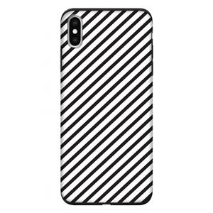 CaseCompany Strepen zwart-wit: iPhone XS Max Tough Case