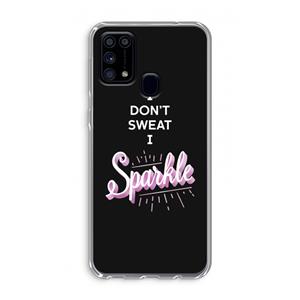 CaseCompany Sparkle quote: Samsung Galaxy M31 Transparant Hoesje