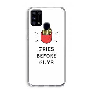 CaseCompany Fries before guys: Samsung Galaxy M31 Transparant Hoesje