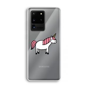 CaseCompany Eenhoorn: Samsung Galaxy S20 Ultra Transparant Hoesje