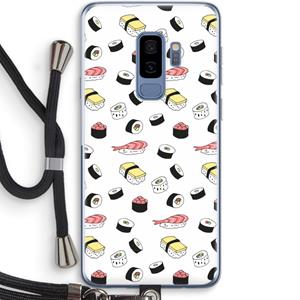 CaseCompany Sushi time: Samsung Galaxy S9 Plus Transparant Hoesje met koord