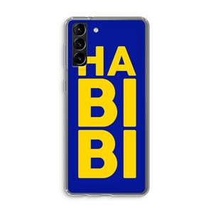 CaseCompany Habibi Blue: Samsung Galaxy S21 Plus Transparant Hoesje