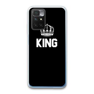 CaseCompany King zwart: Xiaomi Redmi 10 Transparant Hoesje