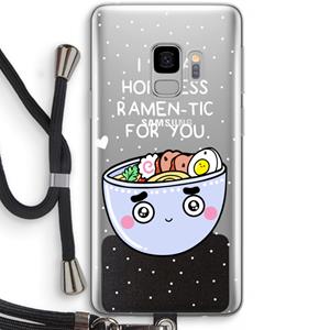 CaseCompany I'm A Hopeless Ramen-Tic For You: Samsung Galaxy S9 Transparant Hoesje met koord