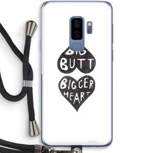 CaseCompany Big butt bigger heart: Samsung Galaxy S9 Plus Transparant Hoesje met koord