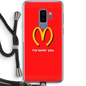CaseCompany I'm lovin' you: Samsung Galaxy S9 Plus Transparant Hoesje met koord