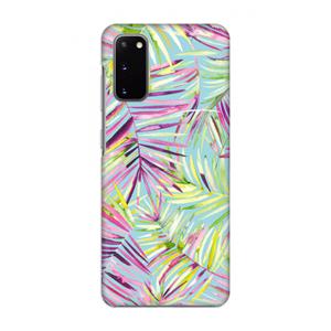 CaseCompany Tropical Palms Blue: Volledig geprint Samsung Galaxy S20 Hoesje