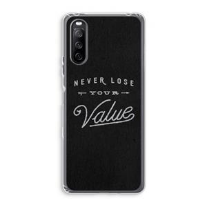 CaseCompany Never lose your value: Sony Xperia 10 III Transparant Hoesje