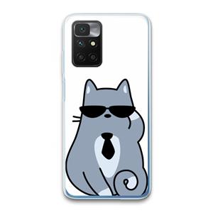 CaseCompany Cool cat: Xiaomi Redmi 10 Transparant Hoesje