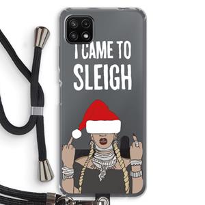 CaseCompany Came To Sleigh: Samsung Galaxy A22 5G Transparant Hoesje met koord