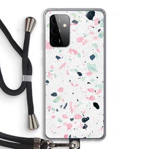 CaseCompany Terrazzo N°3: Samsung Galaxy A72 5G Transparant Hoesje met koord