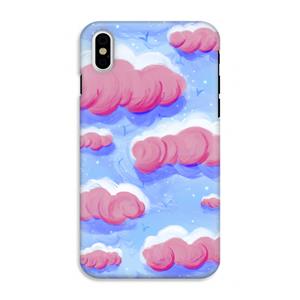 CaseCompany Roze wolken met vogels: iPhone XS Tough Case