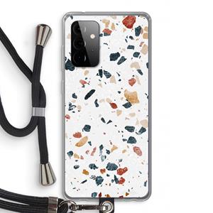 CaseCompany Terrazzo N°4: Samsung Galaxy A72 5G Transparant Hoesje met koord