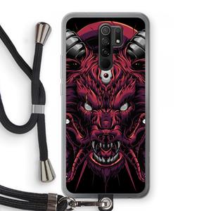 CaseCompany Hell Hound and Serpents: Xiaomi Redmi 9 Transparant Hoesje met koord