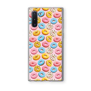CaseCompany Pink donuts: Samsung Galaxy Note 10 Transparant Hoesje