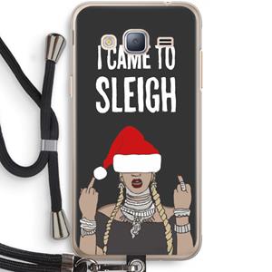 CaseCompany Came To Sleigh: Samsung Galaxy J3 (2016) Transparant Hoesje met koord