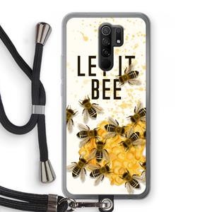 CaseCompany Let it bee: Xiaomi Redmi 9 Transparant Hoesje met koord