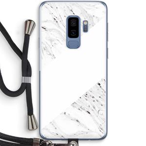CaseCompany Biggest stripe: Samsung Galaxy S9 Plus Transparant Hoesje met koord