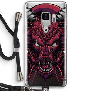 CaseCompany Hell Hound and Serpents: Samsung Galaxy S9 Transparant Hoesje met koord