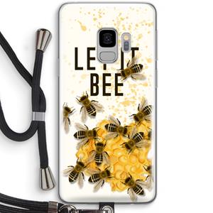 CaseCompany Let it bee: Samsung Galaxy S9 Transparant Hoesje met koord