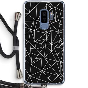 CaseCompany Geometrische lijnen wit: Samsung Galaxy S9 Plus Transparant Hoesje met koord