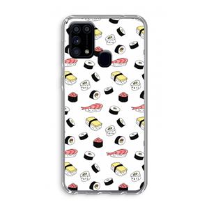 CaseCompany Sushi time: Samsung Galaxy M31 Transparant Hoesje