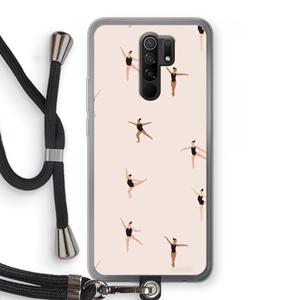 CaseCompany Dancing #1: Xiaomi Redmi 9 Transparant Hoesje met koord