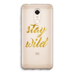 CaseCompany Stay wild: Xiaomi Redmi 5 Transparant Hoesje