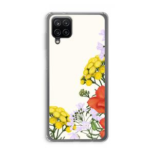 CaseCompany Wilde bloemen: Samsung Galaxy A12 Transparant Hoesje
