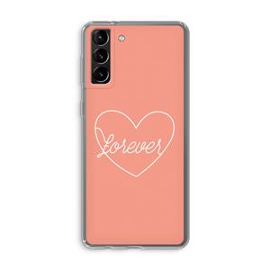 CaseCompany Forever heart: Samsung Galaxy S21 Plus Transparant Hoesje
