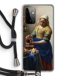 CaseCompany The Milkmaid: Samsung Galaxy A72 5G Transparant Hoesje met koord
