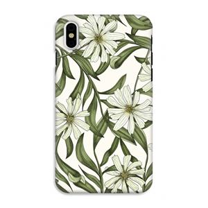 CaseCompany Wit bloemenpatroon: iPhone XS Tough Case