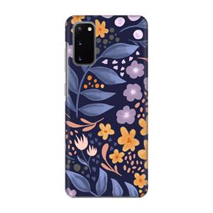 CaseCompany Flowers with blue leaves: Volledig geprint Samsung Galaxy S20 Hoesje