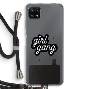 CaseCompany Girl Gang: Samsung Galaxy A22 5G Transparant Hoesje met koord