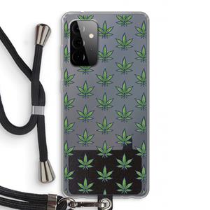 CaseCompany Weed: Samsung Galaxy A72 5G Transparant Hoesje met koord
