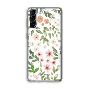 CaseCompany Botanical sweet flower heaven: Samsung Galaxy S21 Plus Transparant Hoesje