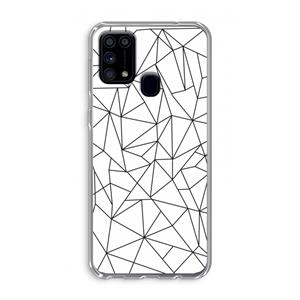 CaseCompany Geometrische lijnen zwart: Samsung Galaxy M31 Transparant Hoesje