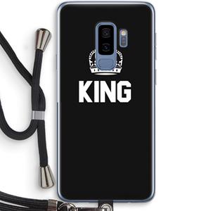 CaseCompany King zwart: Samsung Galaxy S9 Plus Transparant Hoesje met koord